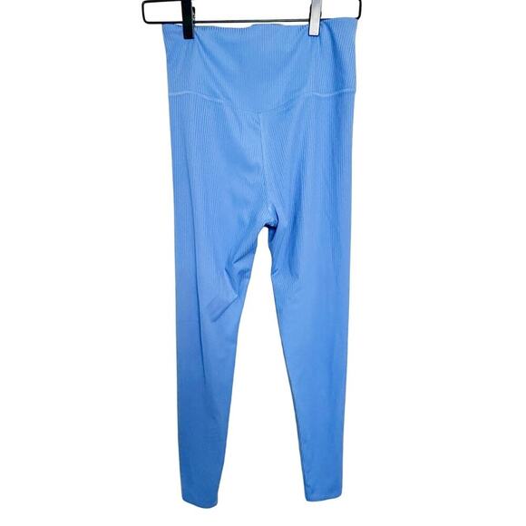 Girlfriend Collective Mid-Rise Rib Leggings Lake Blue Legging Size Medium - Picture 2 of 4